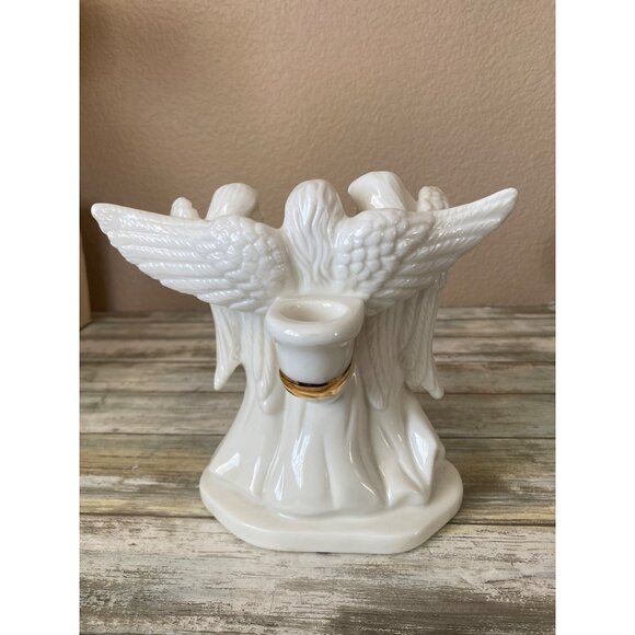 Mikasa Holiday Elegance Angel Trio Candle Holder FK001/703 Japan 1980s - no Box - Picture 7 of 11